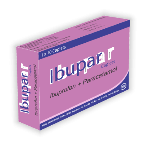 Ibuprofen,Paracetamol 400/325mg Ibupar tablets 10’s