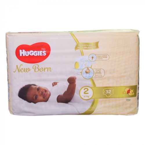 HUGGIES NEW BORN SIZE 32’S Diapers SIZE 2 (5-7)KG