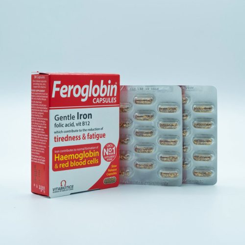 Iron, Folic acid, Vitamin B12 30 FEROGLOBIN CAPS tablet 10’s