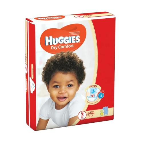 Huggies Dry Comfort Size 3 ( 5-9 kg) 64’s