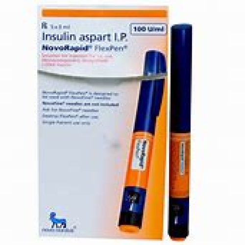 Insulin aspart 100 IU /ml NOVORAPID FLEXIPEN injection vial