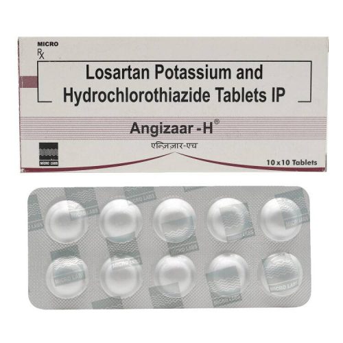 Losartan potassium/Hydrochlorothiazide,50mg/12.5mg,ANGIZAAR H,tablets,strips