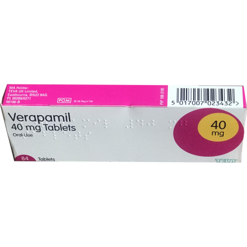 Verapamil 40mg Teva Tablet 7’s