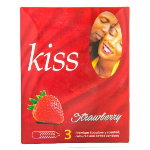 Condom-KISS STRAWBERRY CONDOMS