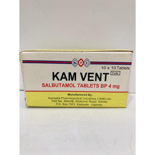 Salbutamol 4mg KAM VENT Tablets 10’s