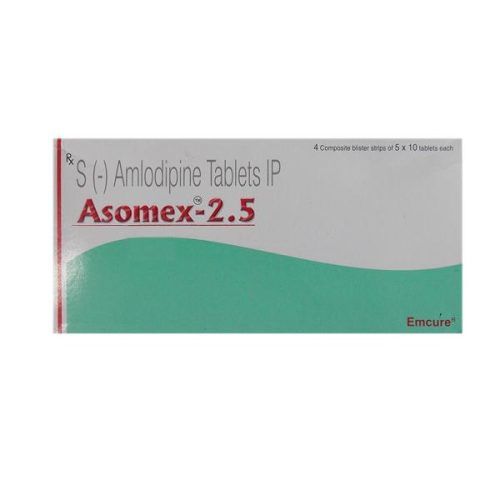 s-Amlodipine 2.5mg Tablet Asomex 10’s