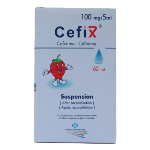 Cefixime 100ml CEFIX SYRUP 60ML 100 mg/5 mg Bottle Suspension