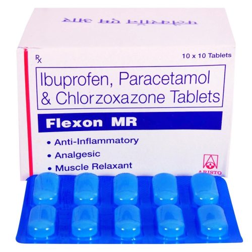 Ibuprofen, Paracetamol, Chlorzoxazone-FLEXON MR TAB