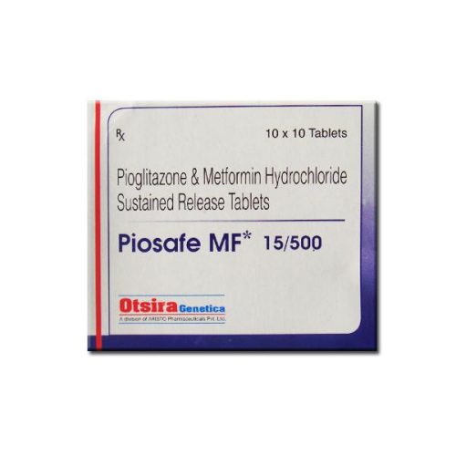 Pioglitazone/Metformin Tablet Piosafe Mf 500/15mg 10’s